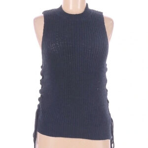 Atmosphere size 6 Navy blue side lace up sweater